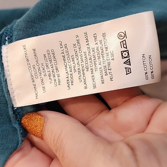 Free People Nina V Neck Long Sleeve TeeHarbor Teal - Picture 7 of 7